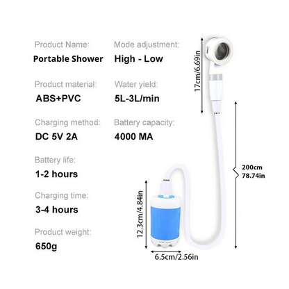 HydraWave™ Portable Shower